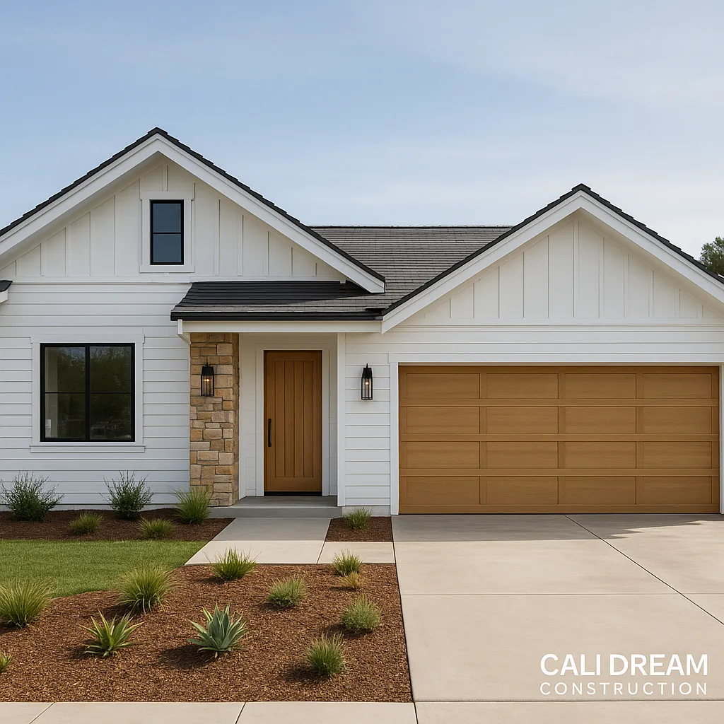 Modern farmhouse exterior representing whole-home remodeling planning