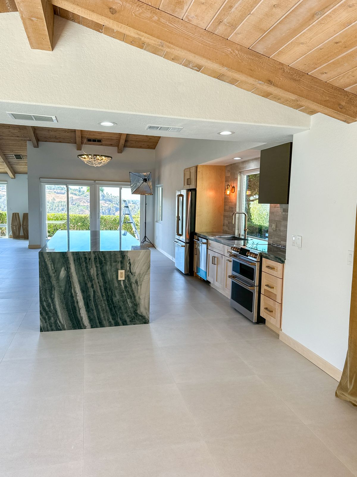 Aerial view of construction project in Solana Beach by Cali Dream Construction