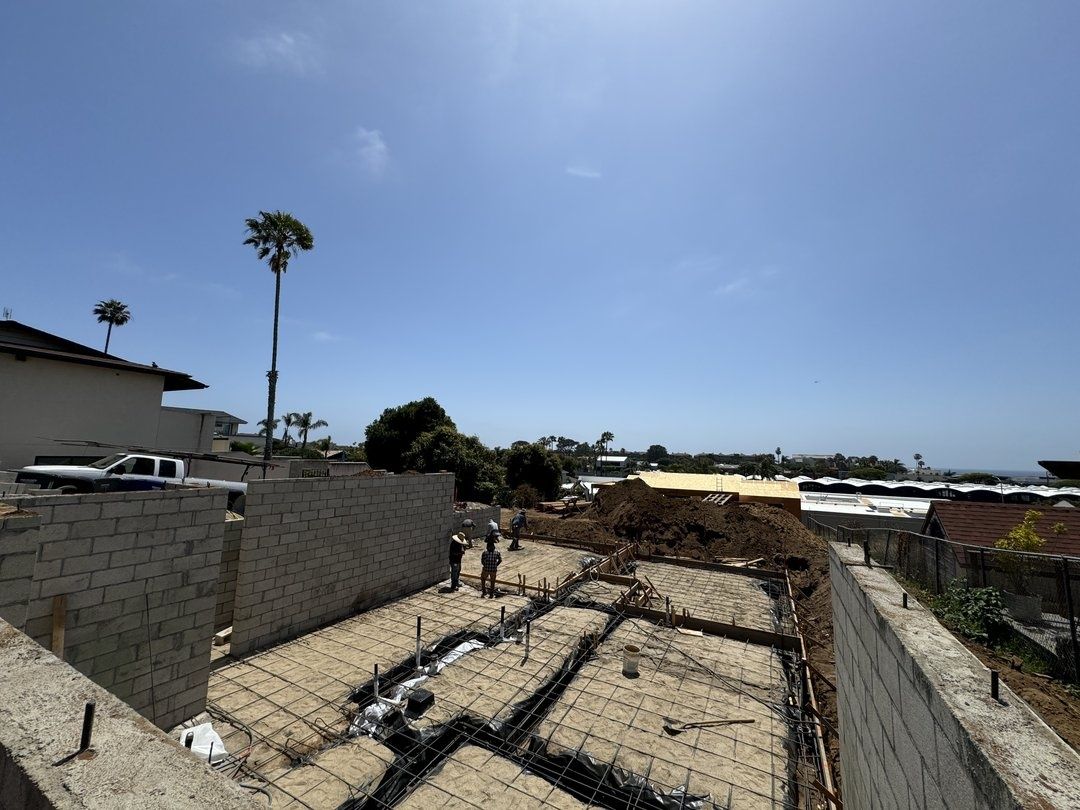Construction project in progress in San Diego by Cali Dream Construction