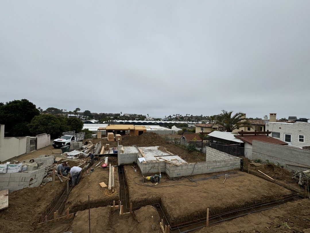 Construction project in progress in Solana Beach by Cali Dream Construction