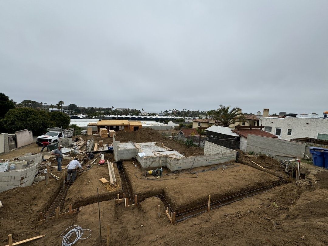 Construction project in progress in San Diego by Cali Dream Construction