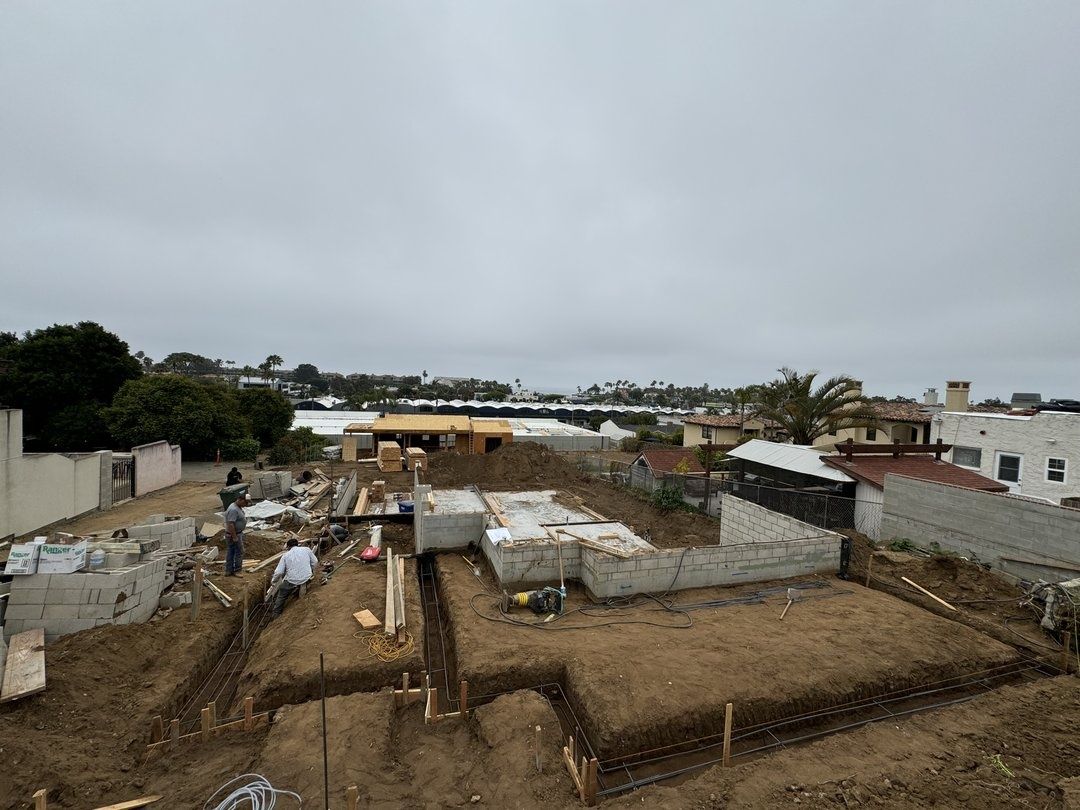 Construction project in progress in San Diego by Cali Dream Construction