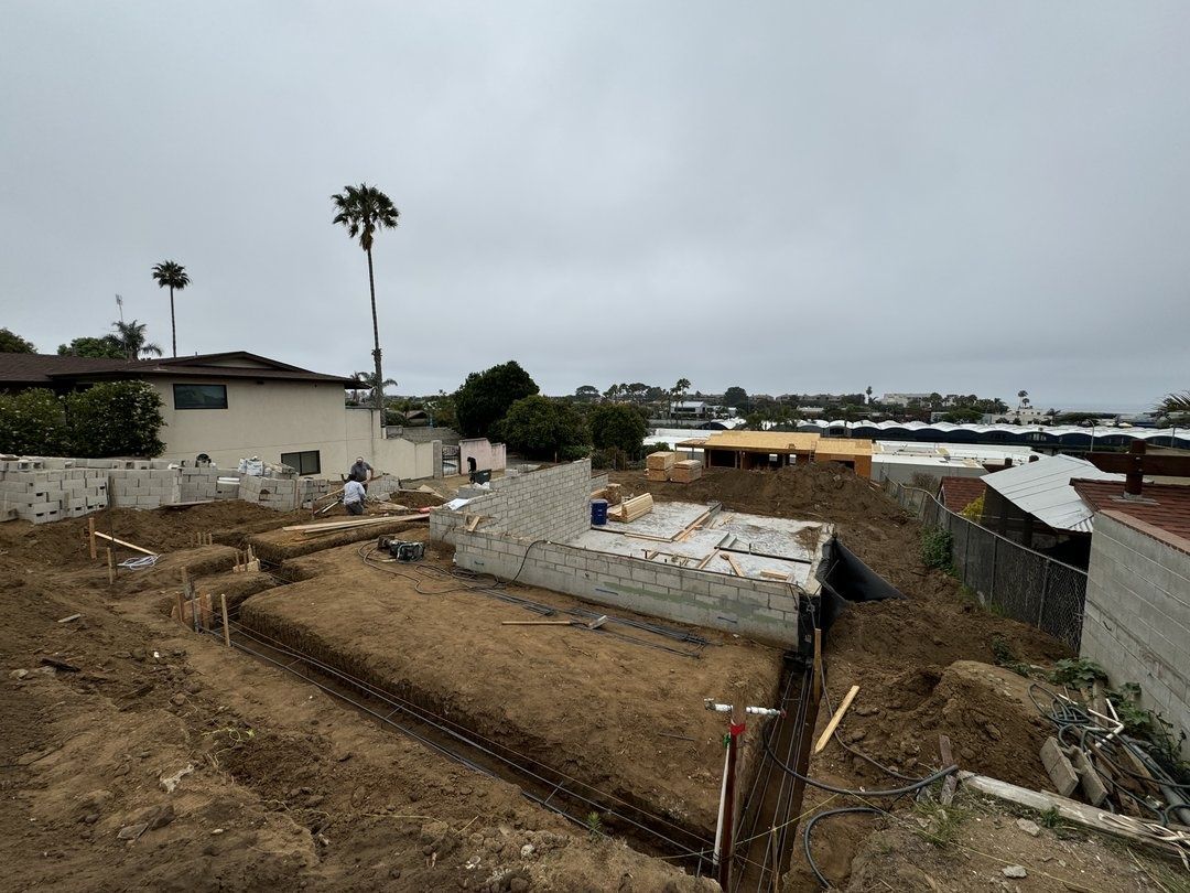 Construction project in progress in San Diego by Cali Dream Construction