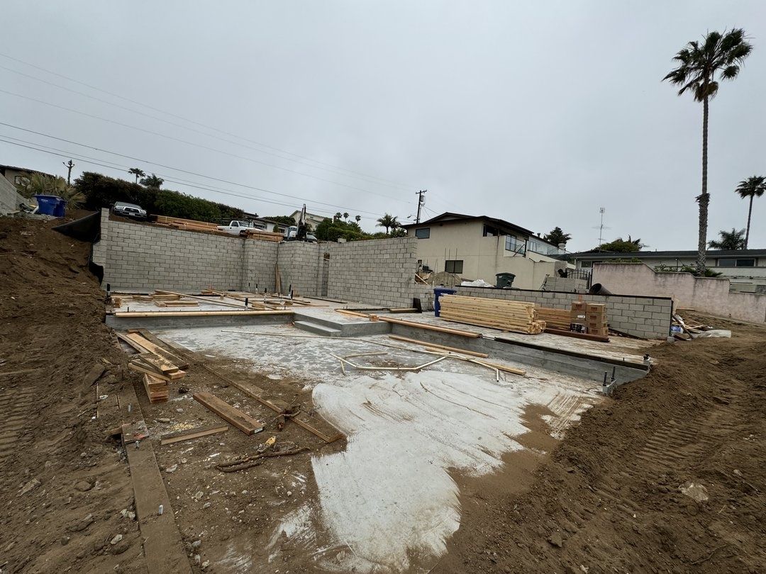 Construction project in progress in San Diego by Cali Dream Construction