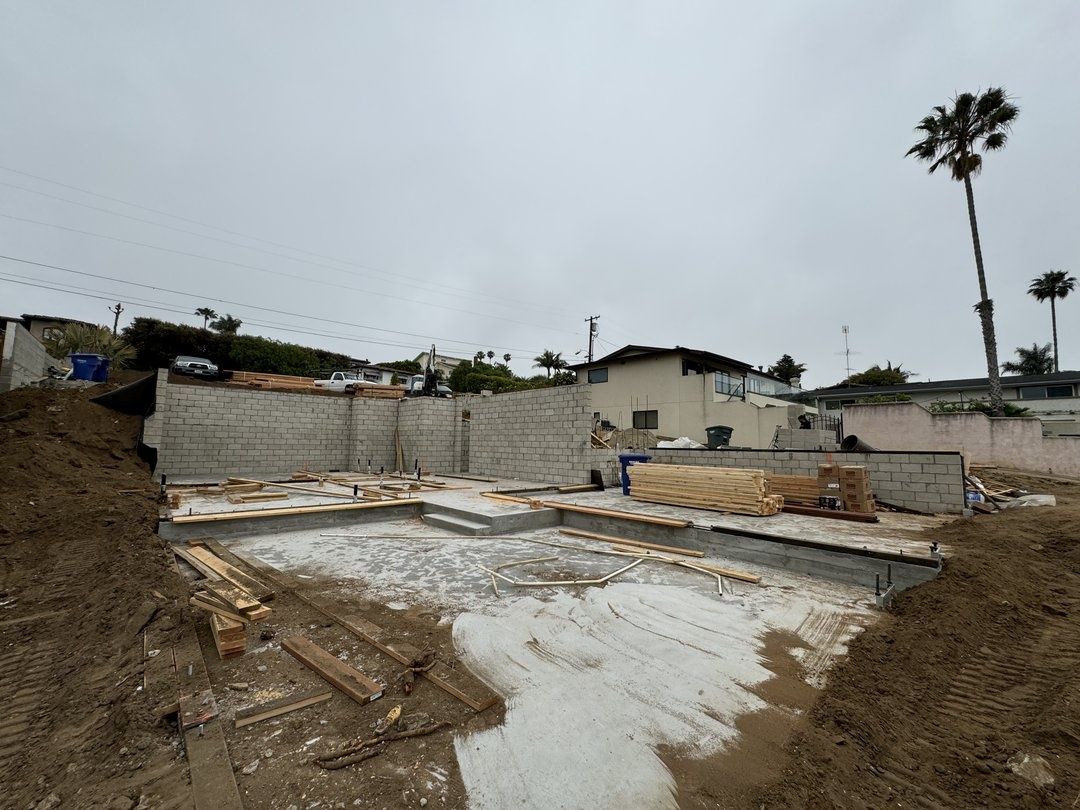 Construction project in progress in San Diego by Cali Dream Construction