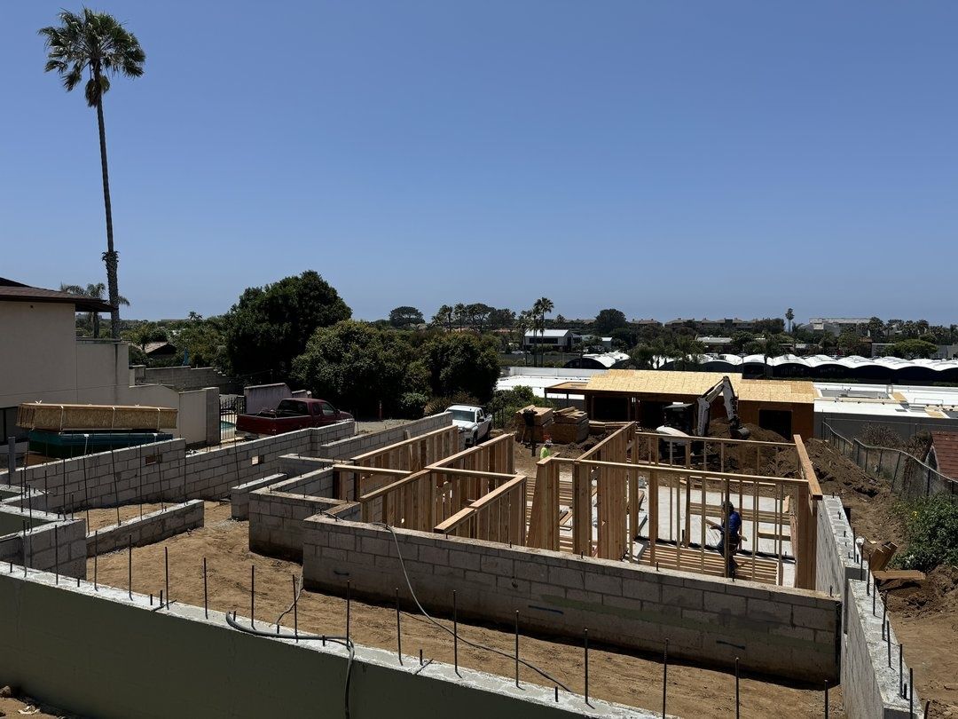 Construction project in progress in San Diego by Cali Dream Construction