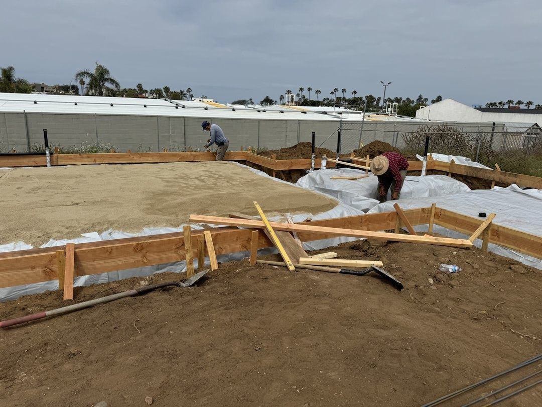 Construction project in progress in San Diego by Cali Dream Construction