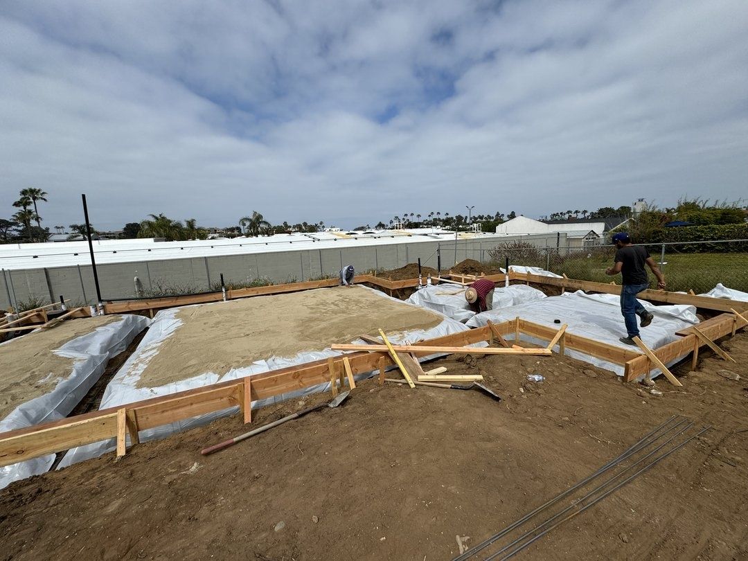 Construction project in progress in San Diego by Cali Dream Construction