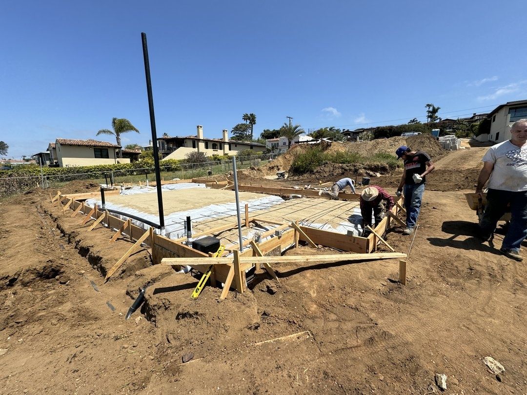 Construction project in progress in San Diego by Cali Dream Construction