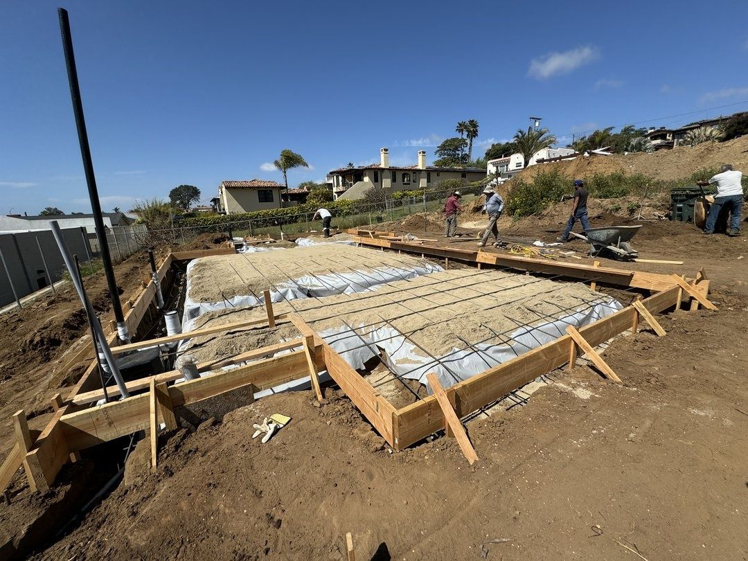 Construction project in progress in San Diego by Cali Dream Construction