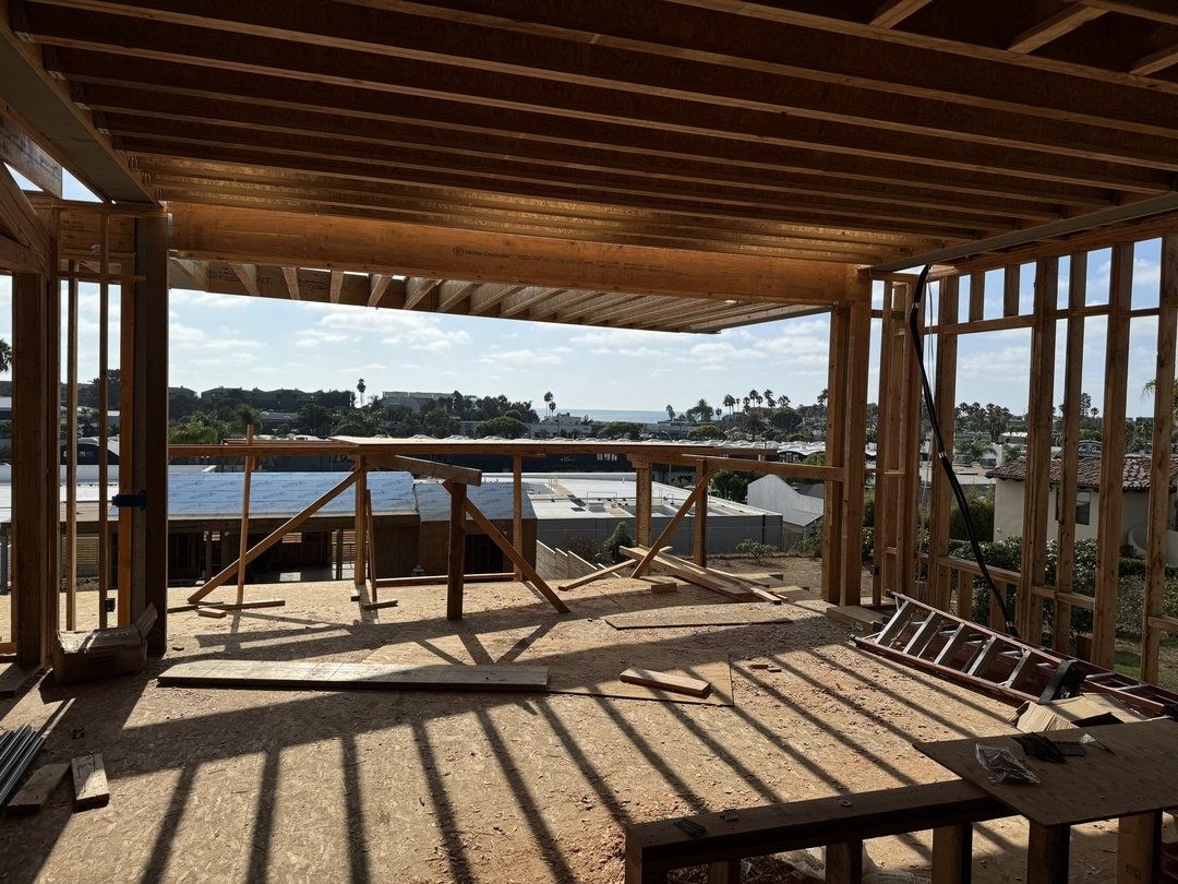 Construction project in progress in San Diego by Cali Dream Construction