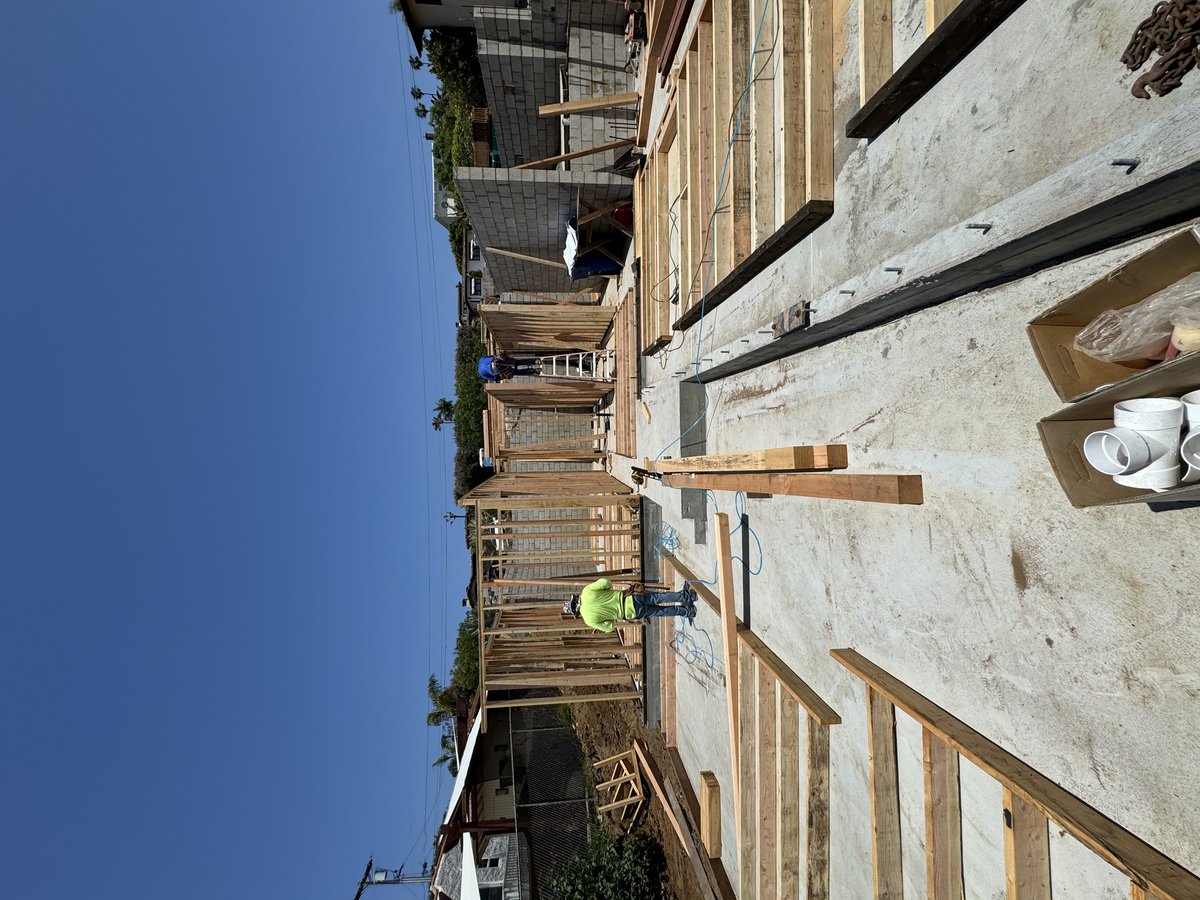 Exterior framing and stucco — June 2024