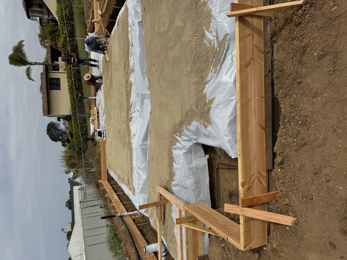 Foundation forms and vapor barrier — April 2024