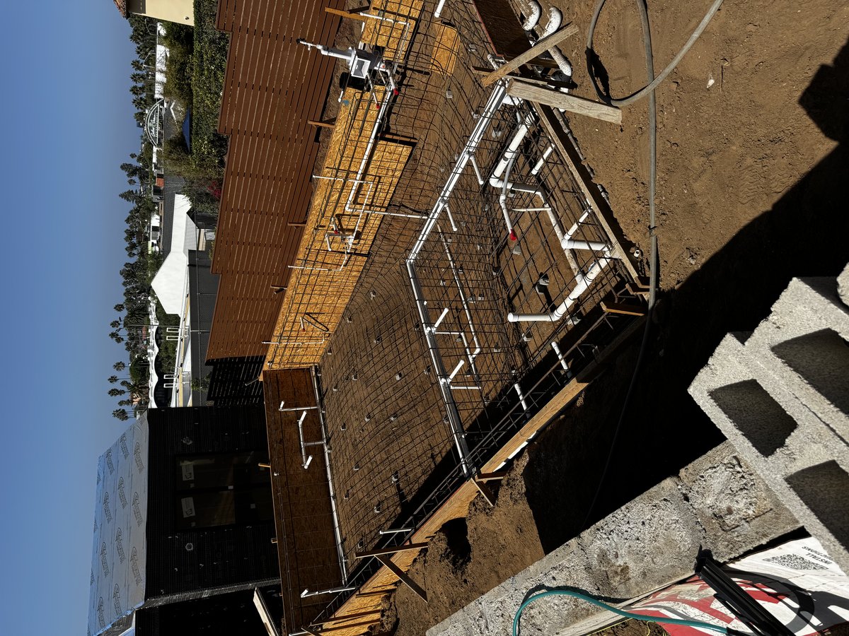 Foundation rebar and plumbing rough-in — October 2024