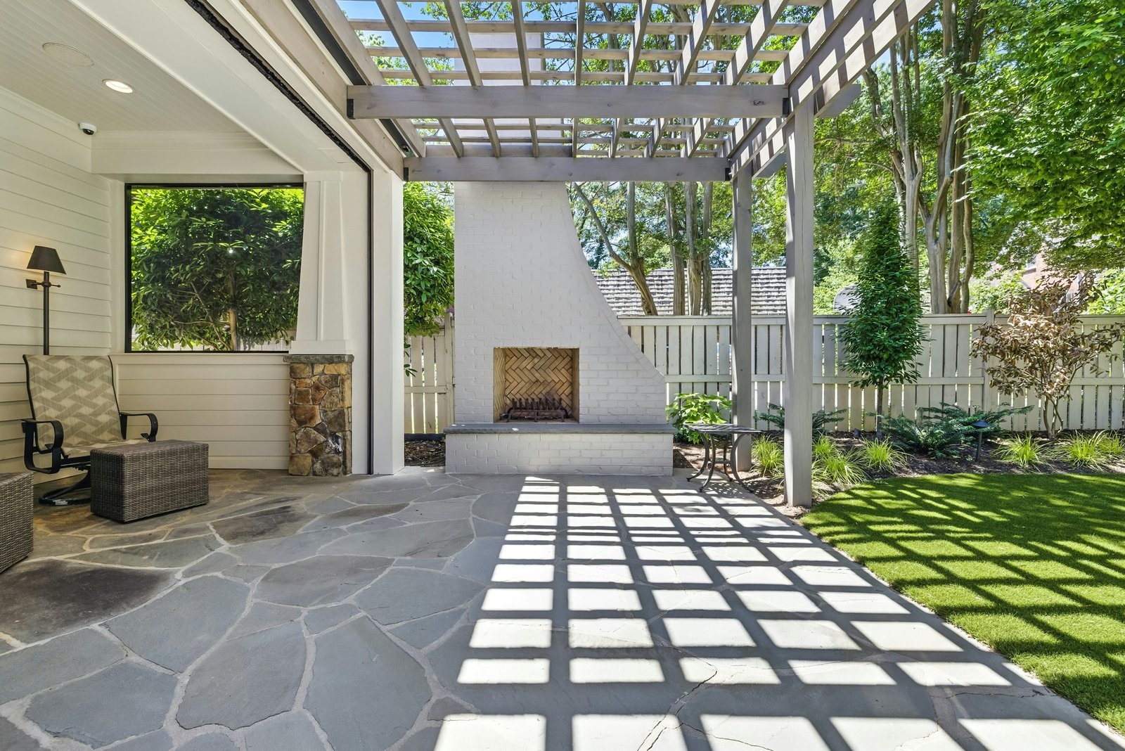 Finished outdoor patio living space